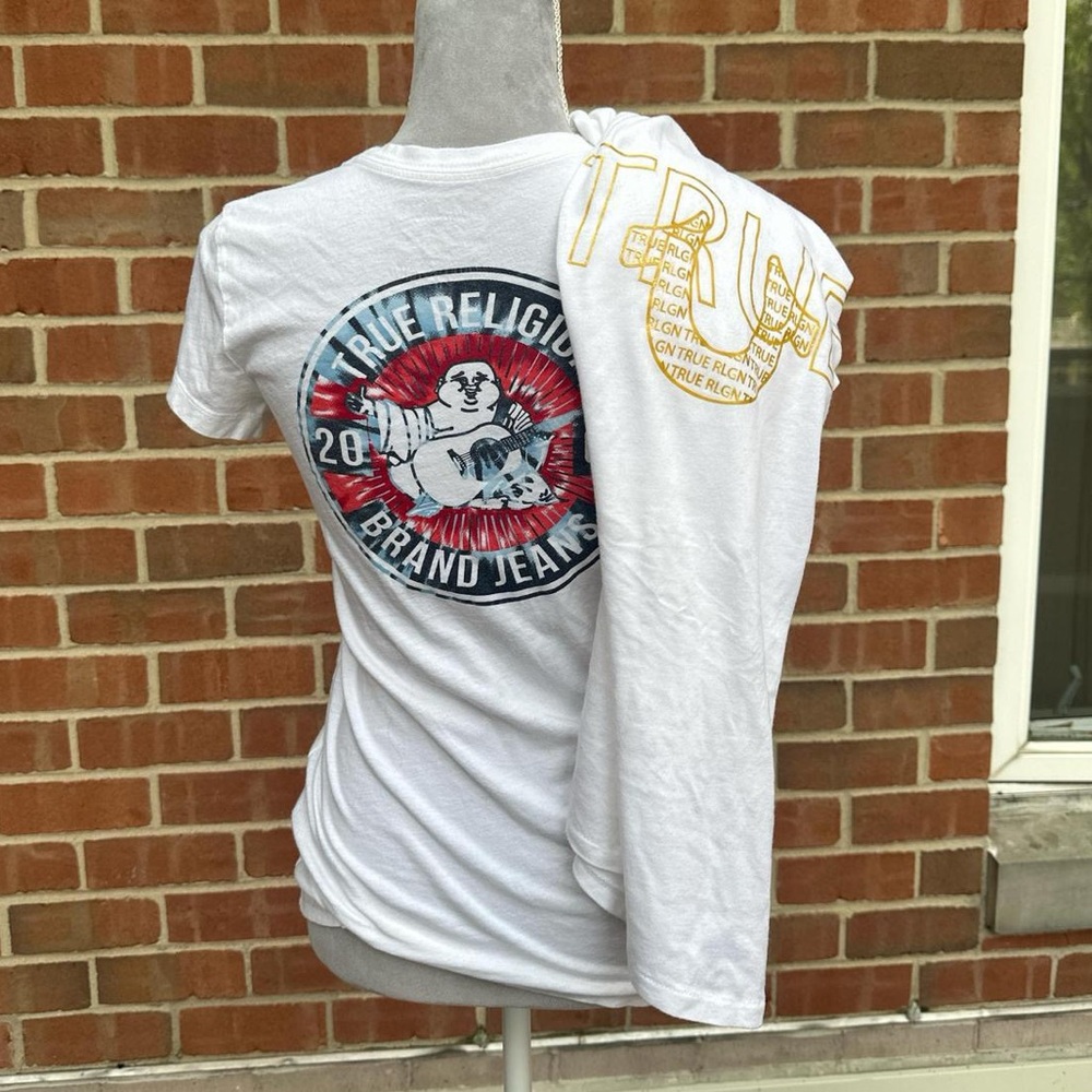 Lot of 2 True Religion logo t shirts
